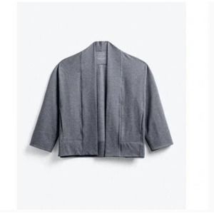 NWT Ministry Of Supply‎ Womens Fusion Terry Cardigan XXS Pockets Gray Heather